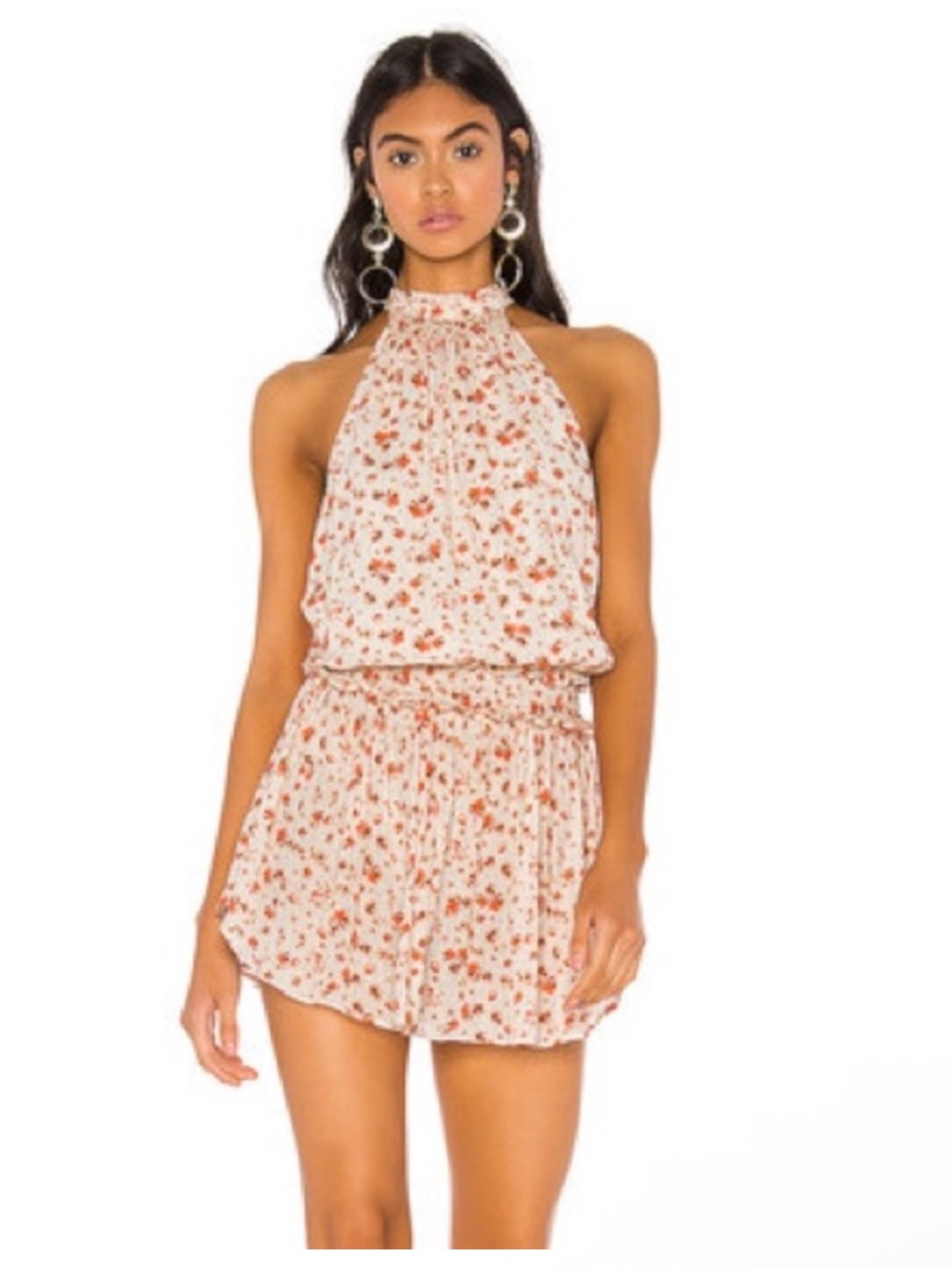 Revolve Blue Life Rima Dress in Cream floral medium